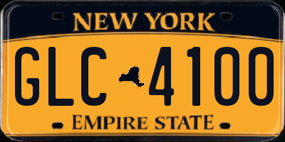 NY license plate GLC4100