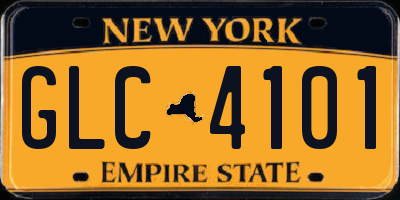NY license plate GLC4101