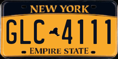 NY license plate GLC4111