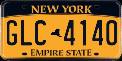 NY license plate GLC4140