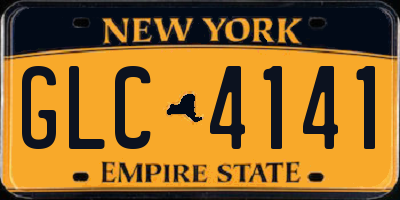 NY license plate GLC4141