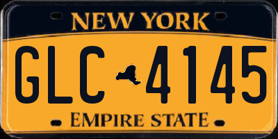 NY license plate GLC4145