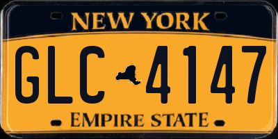 NY license plate GLC4147