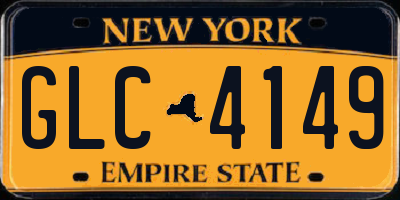 NY license plate GLC4149