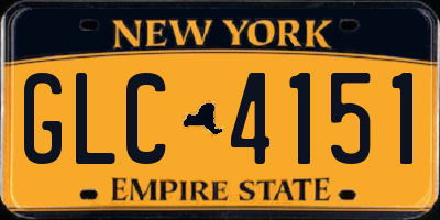 NY license plate GLC4151