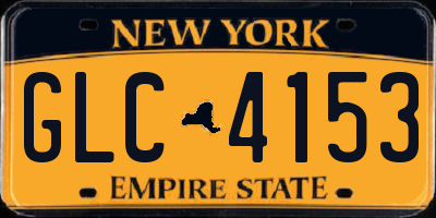 NY license plate GLC4153