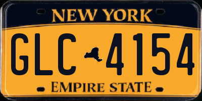 NY license plate GLC4154