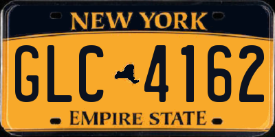 NY license plate GLC4162