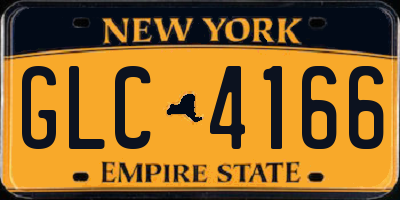 NY license plate GLC4166