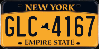 NY license plate GLC4167