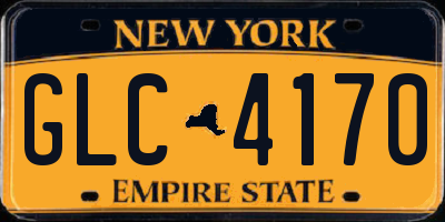 NY license plate GLC4170