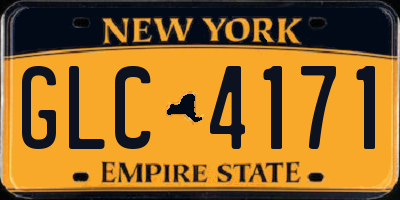 NY license plate GLC4171