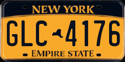NY license plate GLC4176