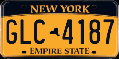 NY license plate GLC4187
