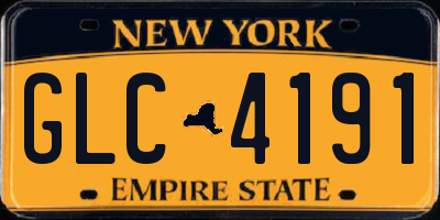 NY license plate GLC4191