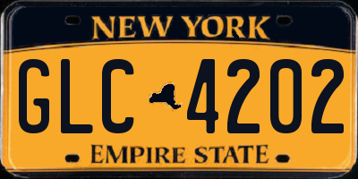 NY license plate GLC4202