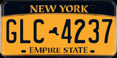 NY license plate GLC4237