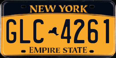 NY license plate GLC4261