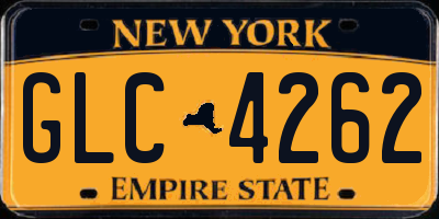 NY license plate GLC4262