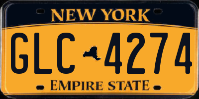 NY license plate GLC4274