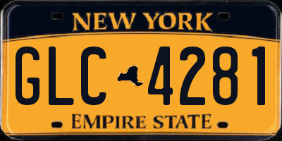 NY license plate GLC4281