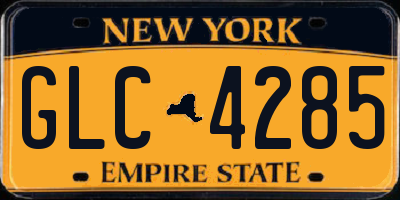 NY license plate GLC4285
