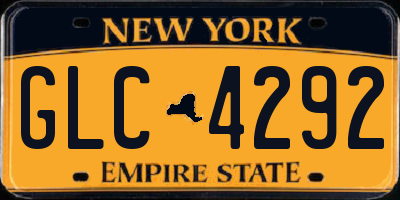 NY license plate GLC4292