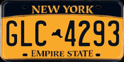 NY license plate GLC4293