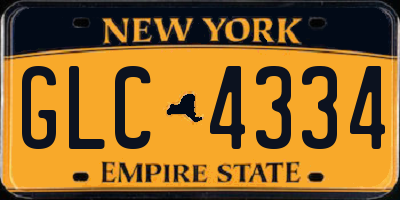 NY license plate GLC4334