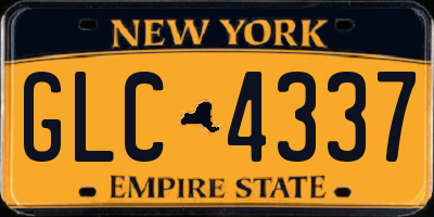 NY license plate GLC4337