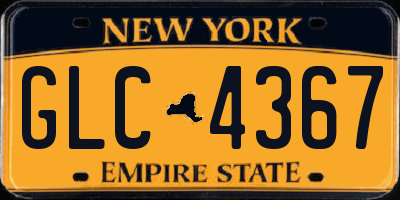 NY license plate GLC4367