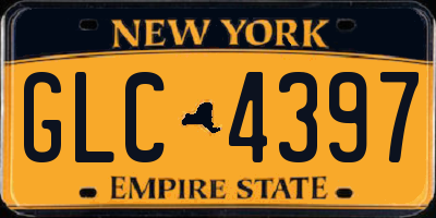 NY license plate GLC4397