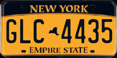 NY license plate GLC4435