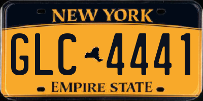 NY license plate GLC4441
