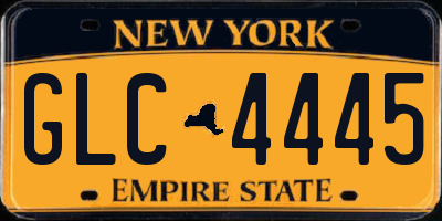 NY license plate GLC4445