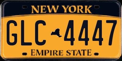 NY license plate GLC4447