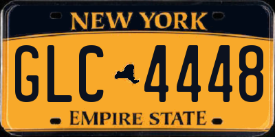 NY license plate GLC4448