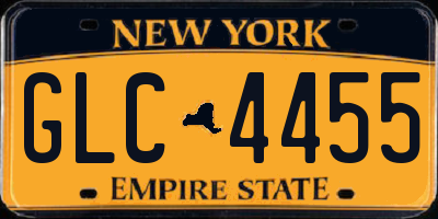 NY license plate GLC4455