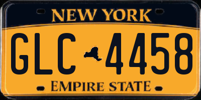 NY license plate GLC4458