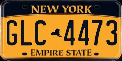 NY license plate GLC4473