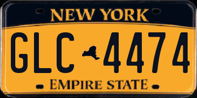 NY license plate GLC4474
