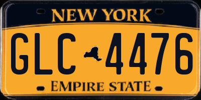 NY license plate GLC4476