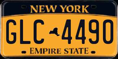 NY license plate GLC4490