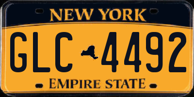 NY license plate GLC4492