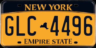 NY license plate GLC4496
