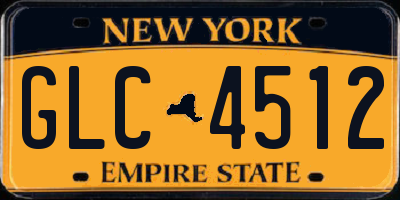 NY license plate GLC4512