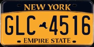 NY license plate GLC4516