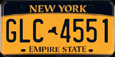 NY license plate GLC4551