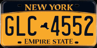 NY license plate GLC4552