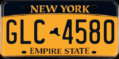 NY license plate GLC4580